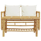 vidaXL 2-teiliges Gartensofa-Set mit Kissen Bambus