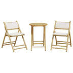 vidaXL 3-tlg. Bistro-Set Klappbar mit Kissen Bambus