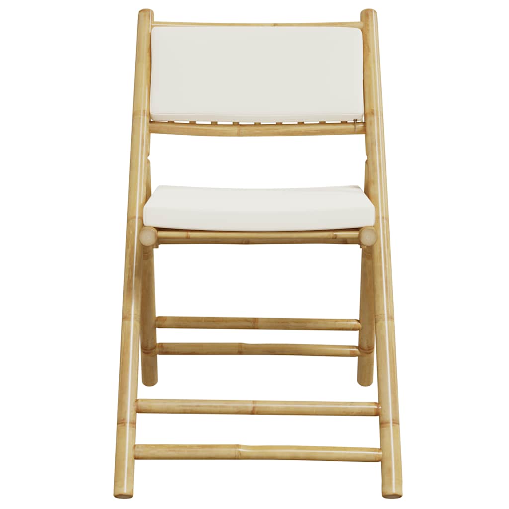 vidaXL 3-tlg. Bistro-Set Klappbar mit Kissen Bambus