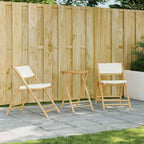 vidaXL 3-tlg. Bistro-Set Klappbar mit Kissen Bambus