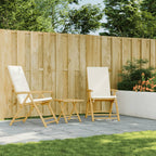 vidaXL Gartenstühle Klappbar Verstellbar 2 Stk. mit Kissen Bambus