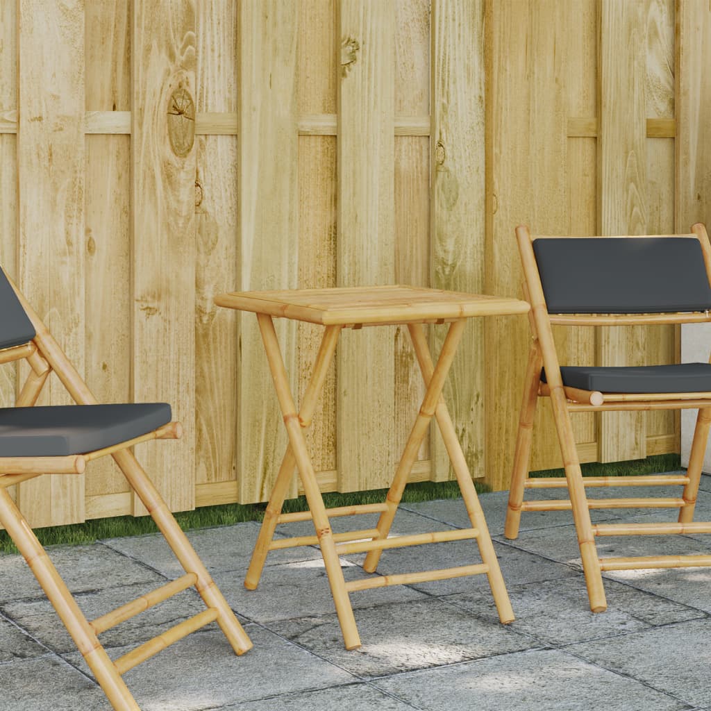 vidaXL Gartentisch Klappbar 45x45x45 cm Bambus