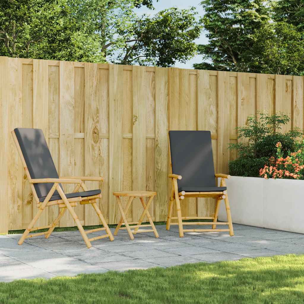 vidaXL Gartentisch Klappbar Ø45x45 cm Bambus