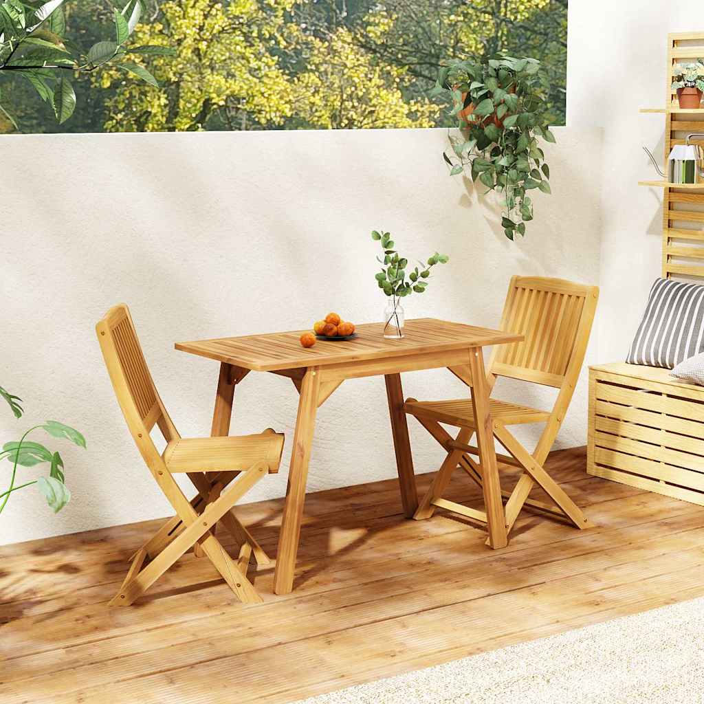 vidaXL 3-tlg. Balkon-Set Massivholz Akazie