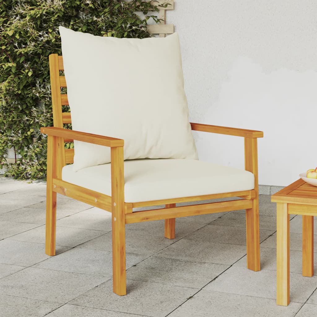 vidaXL Gartensessel 2 Stk. mit Kissen Massivholz Akazie