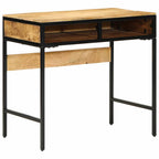 vidaXL Schreibtisch mit Regal Braun 80 x 50 x 75 cm Massivholz Mango