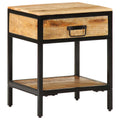 vidaXL Nachttisch Braun 40 x 35 x 50 cm Massives Mango Holz und Metall