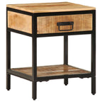 vidaXL Nachttisch Braun 40 x 35 x 50 cm Massives Mango Holz und Metall