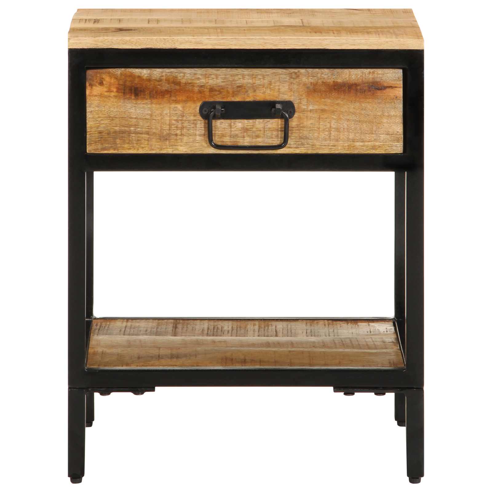 vidaXL Nachttisch Braun 40 x 35 x 50 cm Massives Mango Holz und Metall