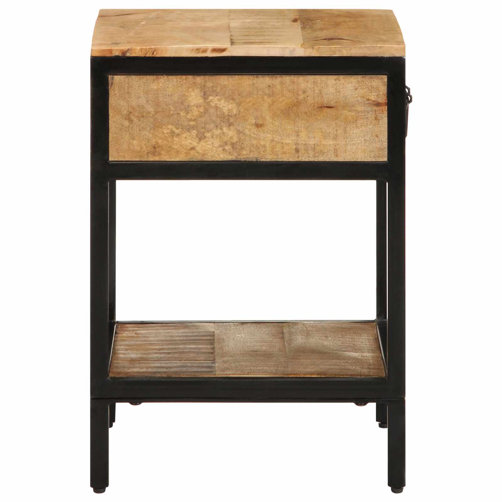 vidaXL Nachttisch Braun 40 x 35 x 50 cm Massives Mango Holz und Metall
