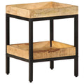 vidaXL Beistelltisch mit Regal Braun 35 x 35 x 45 cm Massivholz Mango