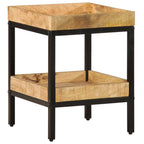 vidaXL Beistelltisch mit Regal Braun 35 x 35 x 45 cm Massivholz Mango