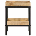 vidaXL Beistelltisch mit Regal Braun 35 x 35 x 45 cm Massivholz Mango