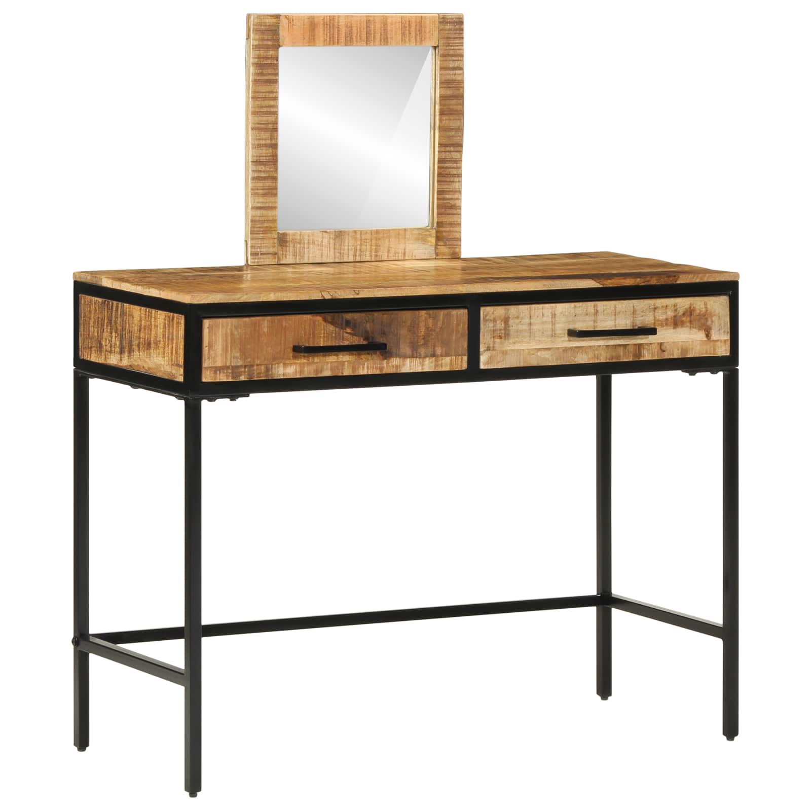 vidaXL Schminktisch Braun 100 x 40 x 120 cm Massivholz Mango