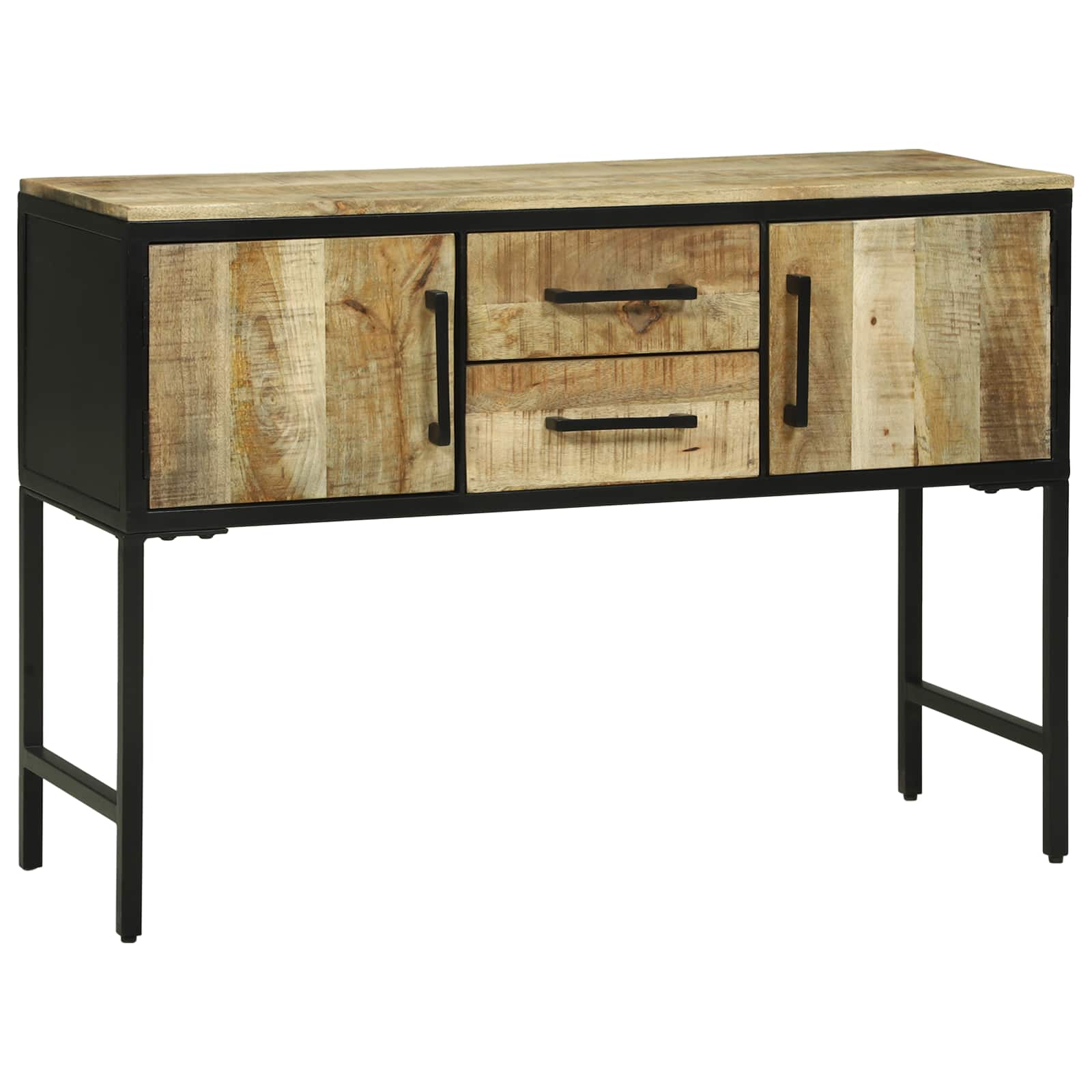 vidaXL Konsolentisch mit Tür Braun 100 x 35 x 70 cm Massivholz Mango