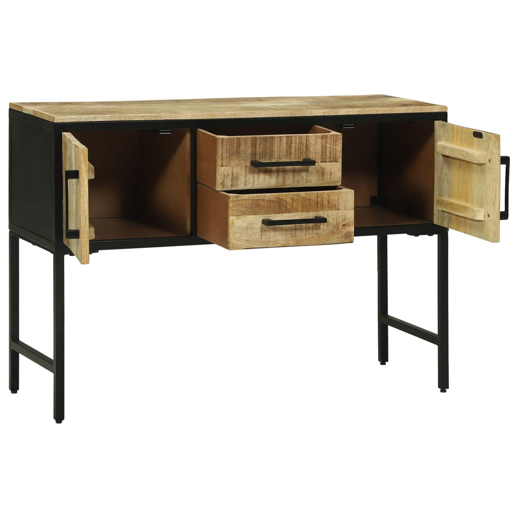 vidaXL Konsolentisch mit Tür Braun 100 x 35 x 70 cm Massivholz Mango