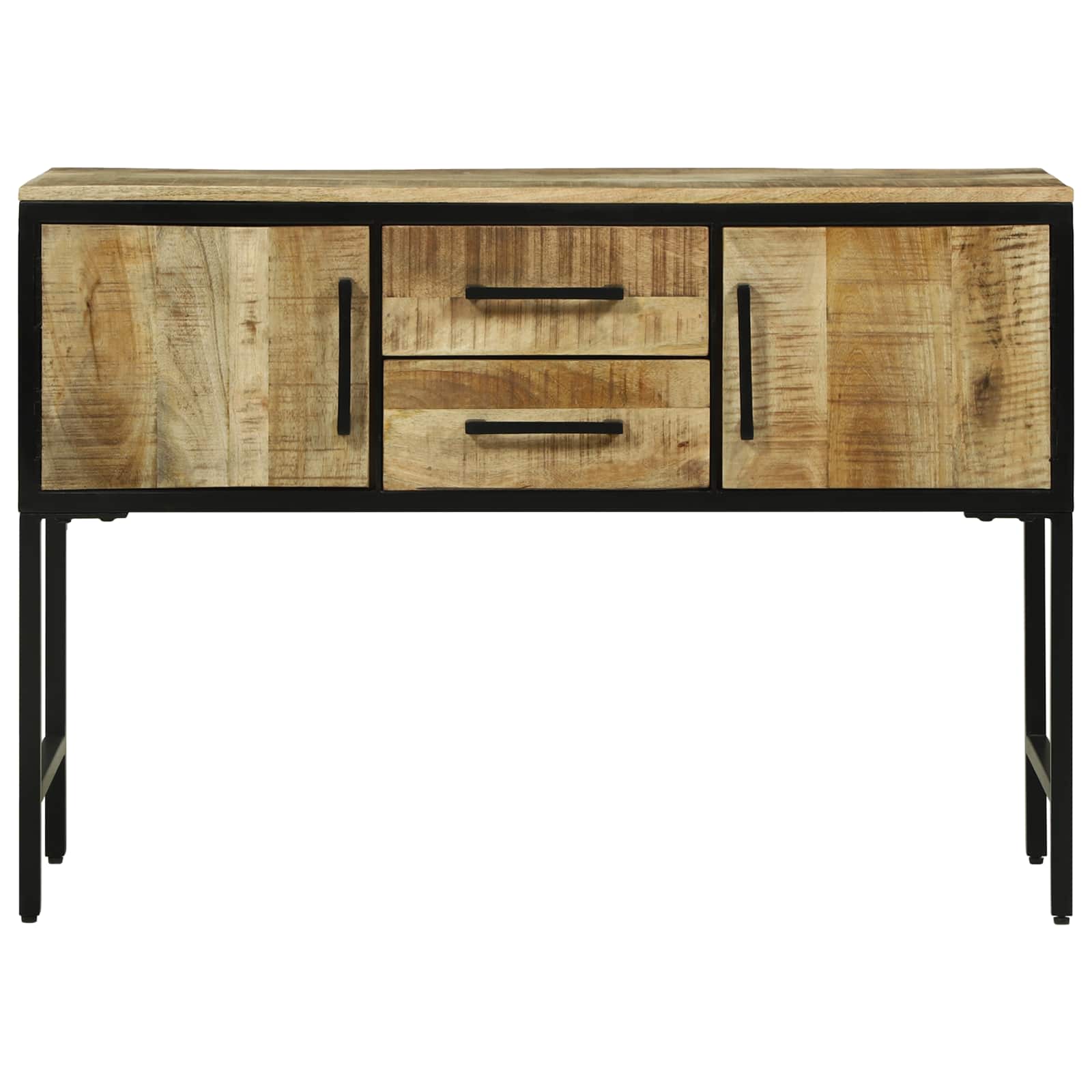 vidaXL Konsolentisch mit Tür Braun 100 x 35 x 70 cm Massivholz Mango