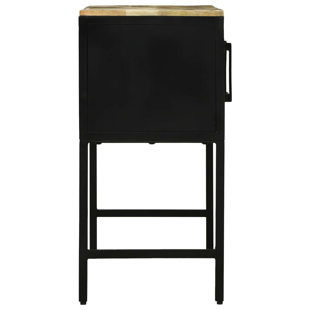 vidaXL Konsolentisch mit Tür Braun 100 x 35 x 70 cm Massivholz Mango
