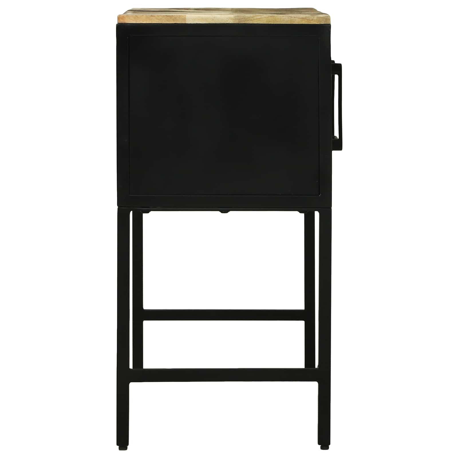 vidaXL Konsolentisch mit Tür Braun 100 x 35 x 70 cm Massivholz Mango