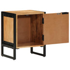 vidaXL Nachttisch Braun 40 x 30 x 50 cm Massivholz Akazie und Metall