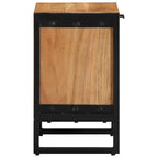 vidaXL Nachttisch Braun 40 x 30 x 50 cm Massivholz Akazie und Metall