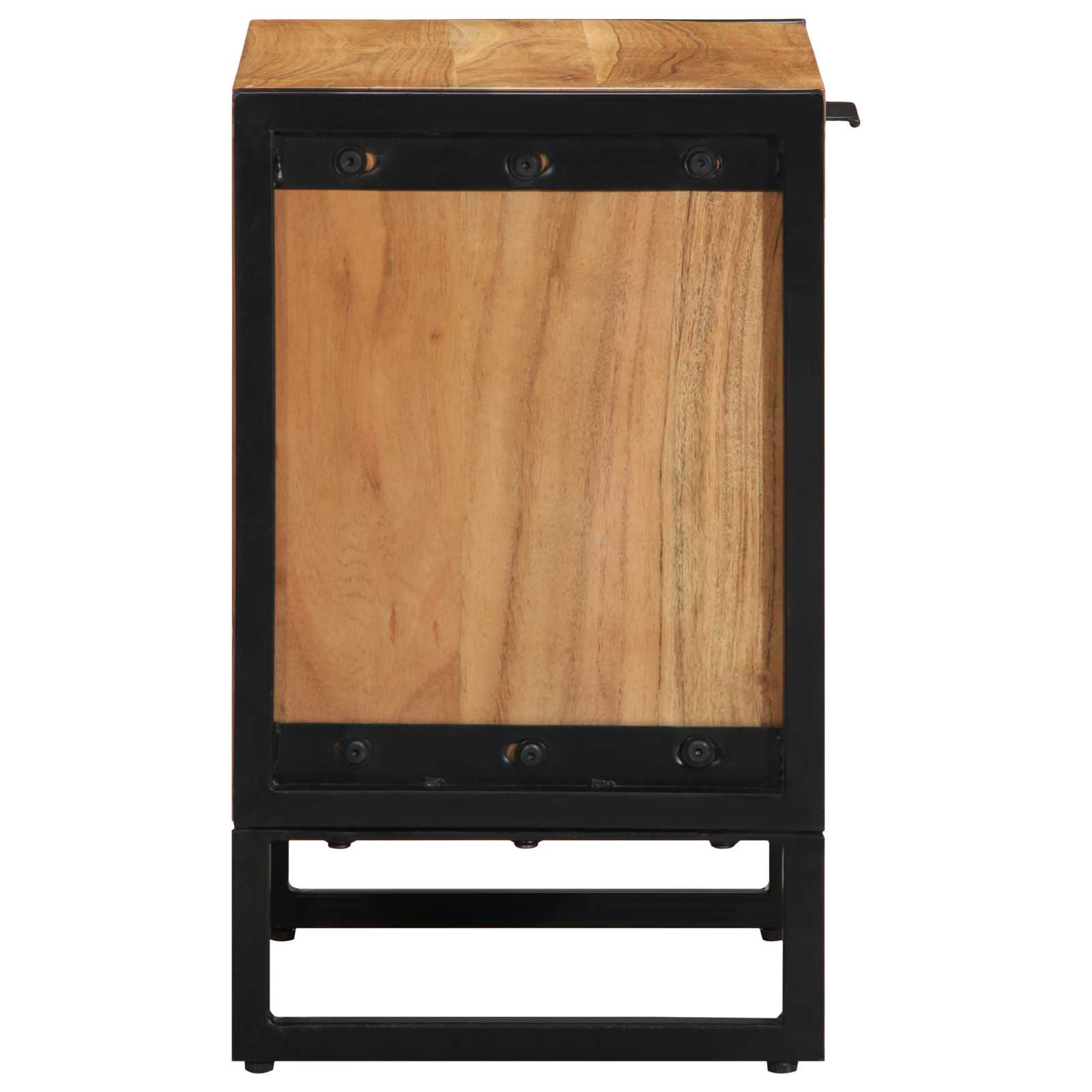 vidaXL Nachttisch Braun 40 x 30 x 50 cm Massivholz Akazie und Metall