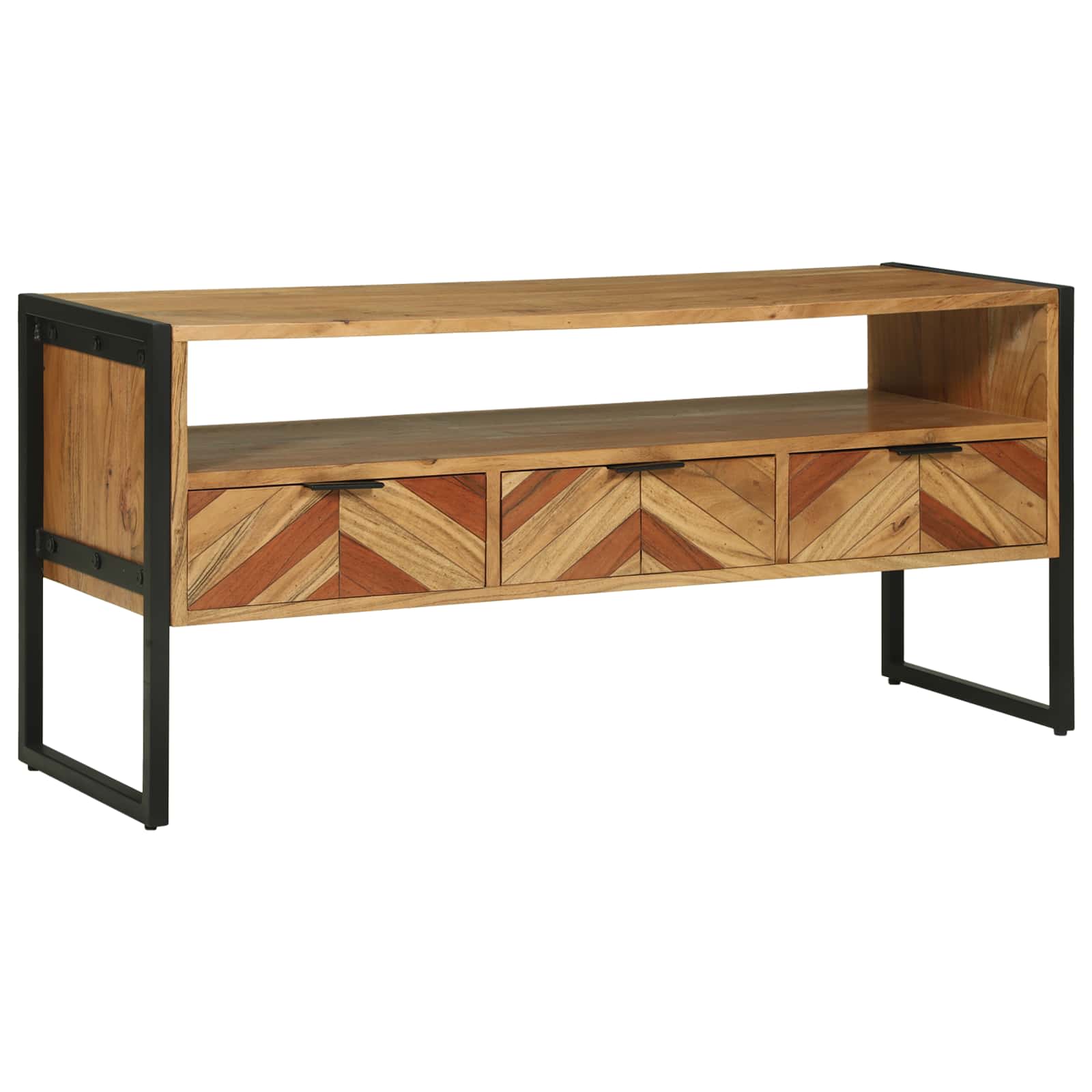 vidaXL TV-Schränk Braun 100 x 35 x 50 cm Massivholz Akazie