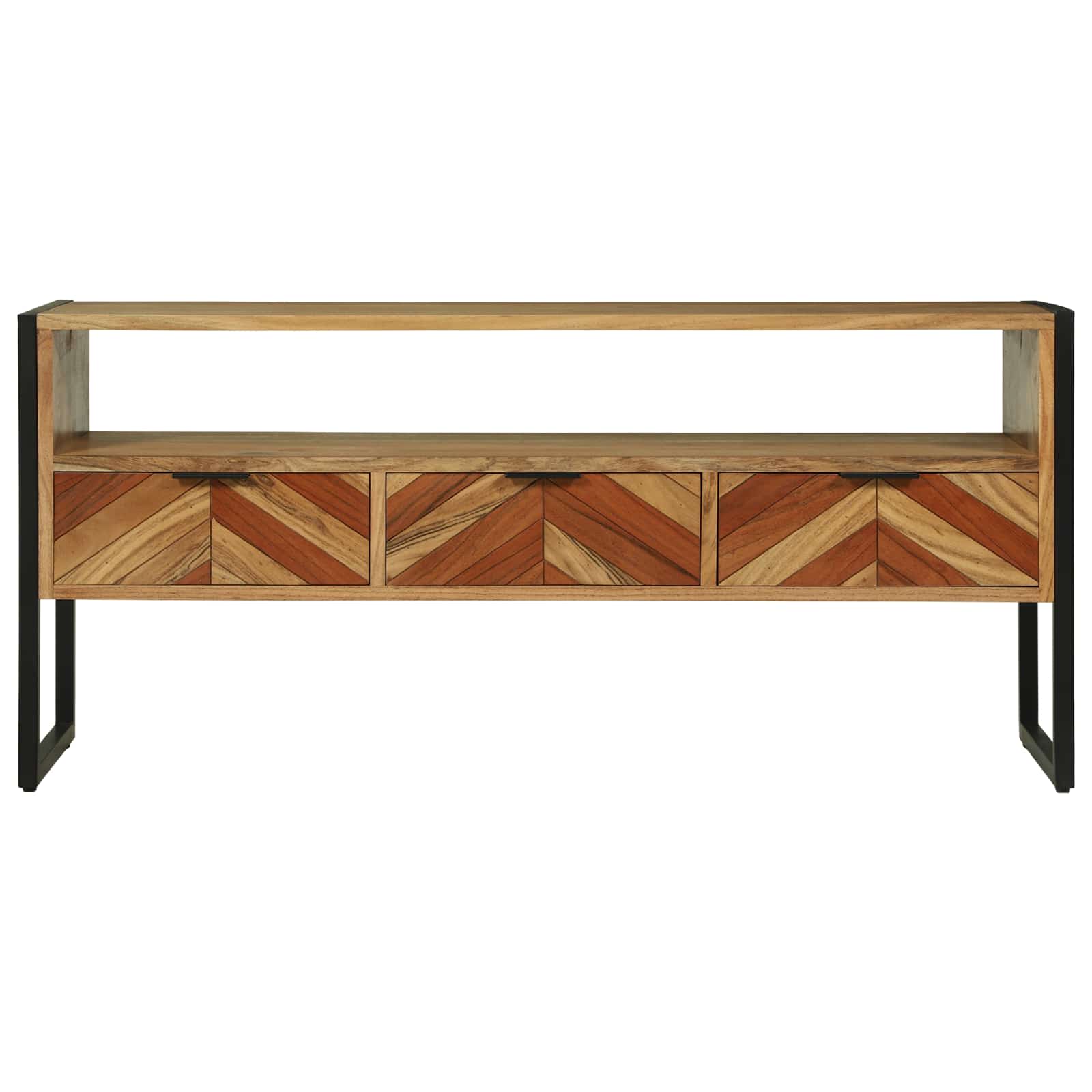 vidaXL TV-Schränk Braun 100 x 35 x 50 cm Massivholz Akazie