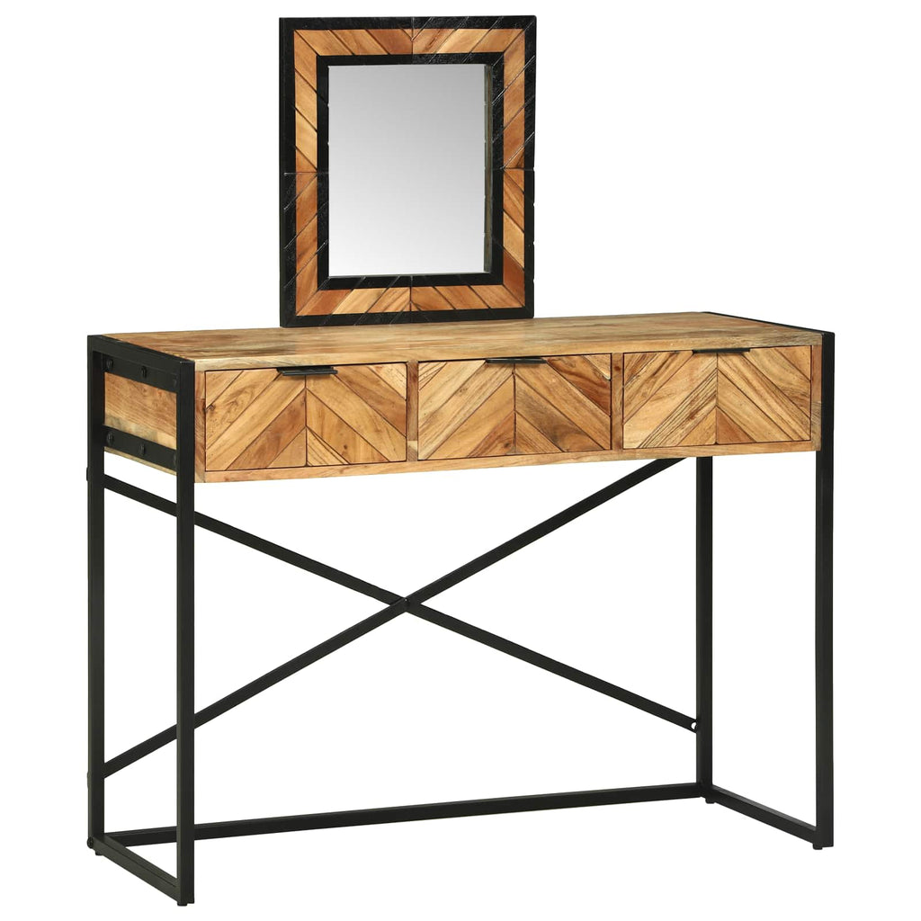 vidaXL Schminktisch Braun 100 x 40 x 120 cm Massivholz Akazie