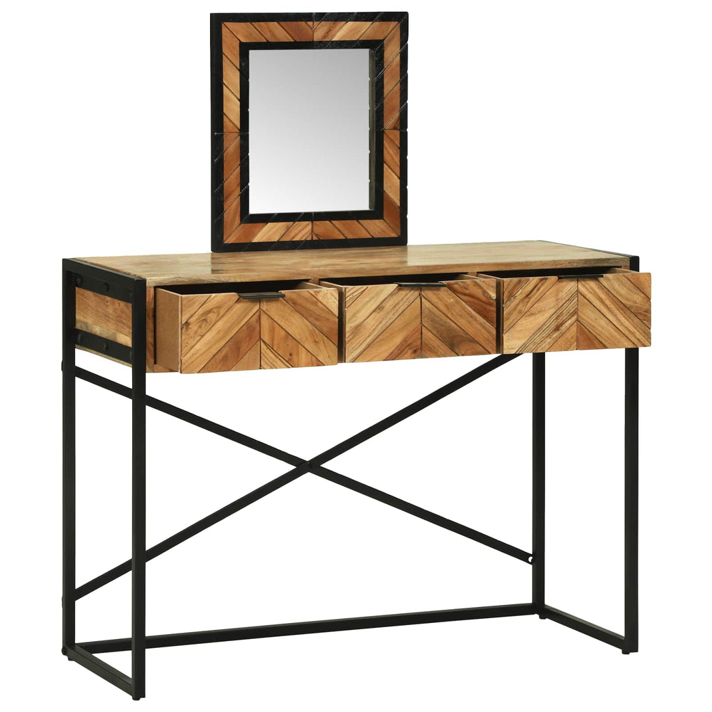 vidaXL Schminktisch Braun 100 x 40 x 120 cm Massivholz Akazie