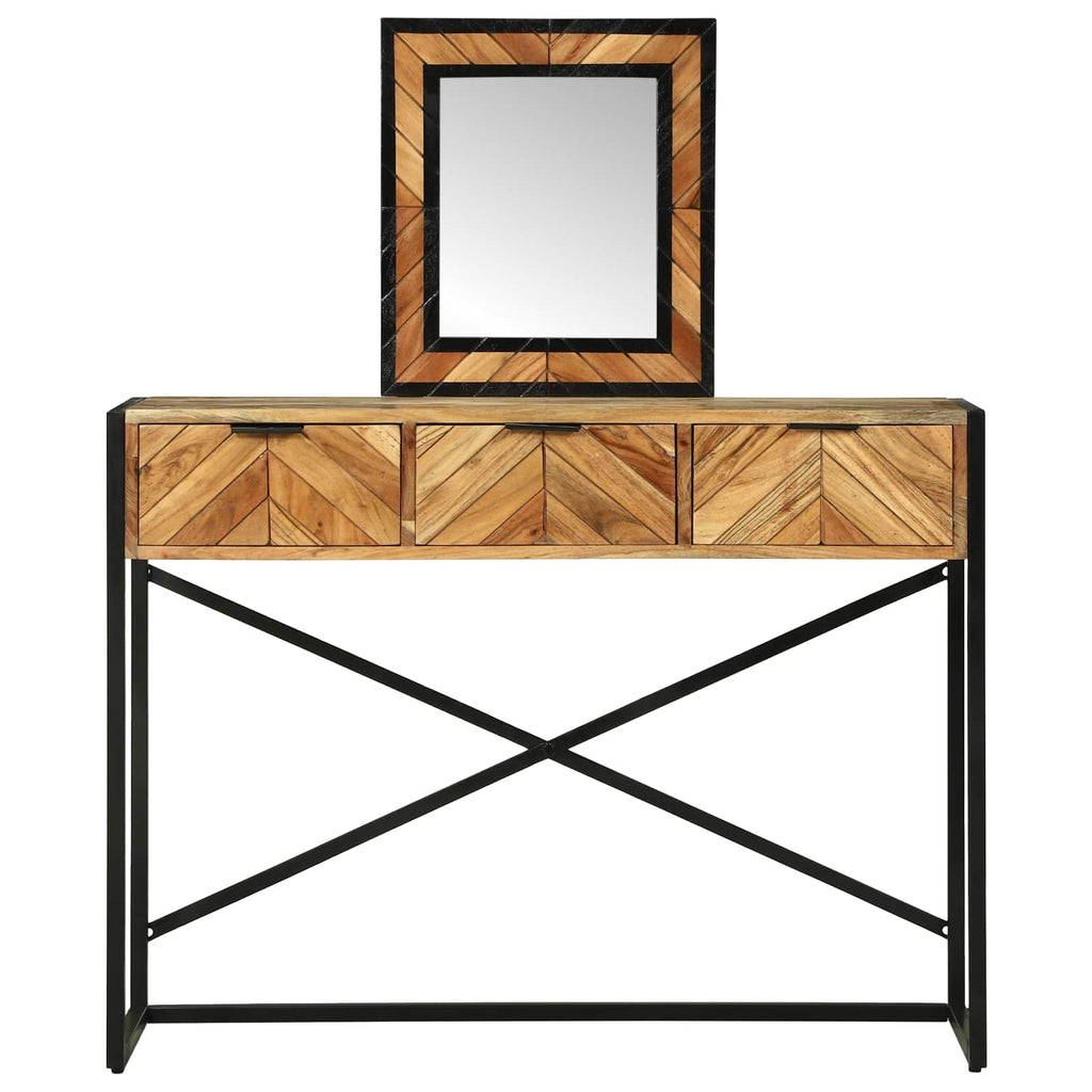 vidaXL Schminktisch Braun 100 x 40 x 120 cm Massivholz Akazie