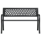 vidaXL Gartenbank Schwarz 120 cm Stahl