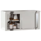 vidaXL Küchen-Wandschrank mit Schiebetüren Edelstahl
