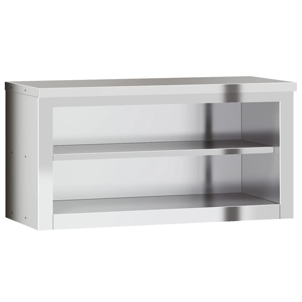 vidaXL Küchen-Wandschrank mit Ablage Edelstahl