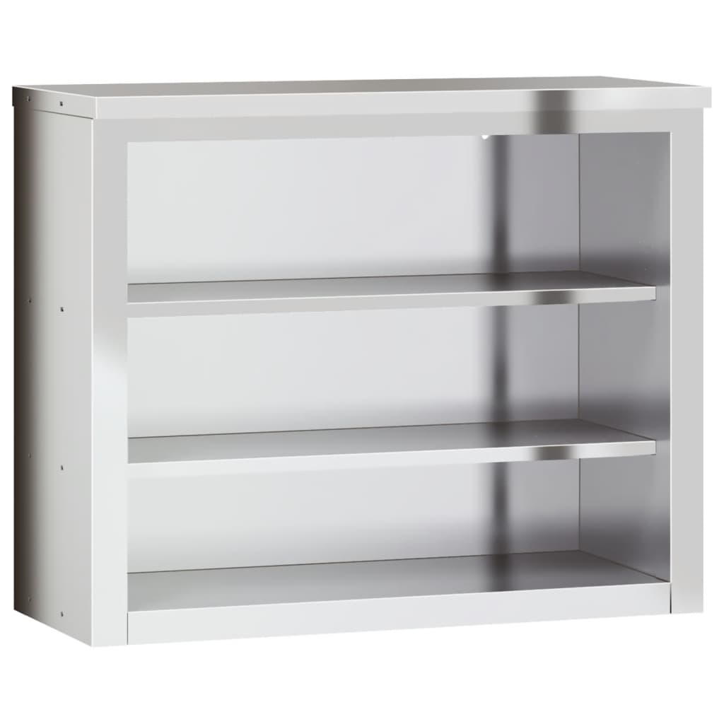 vidaXL Küchen-Wandschrank mit Ablagen Edelstahl
