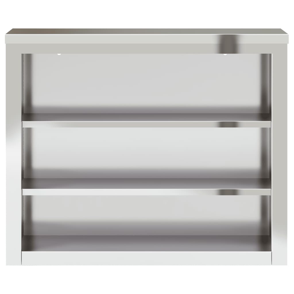 vidaXL Küchen-Wandschrank mit Ablagen Edelstahl