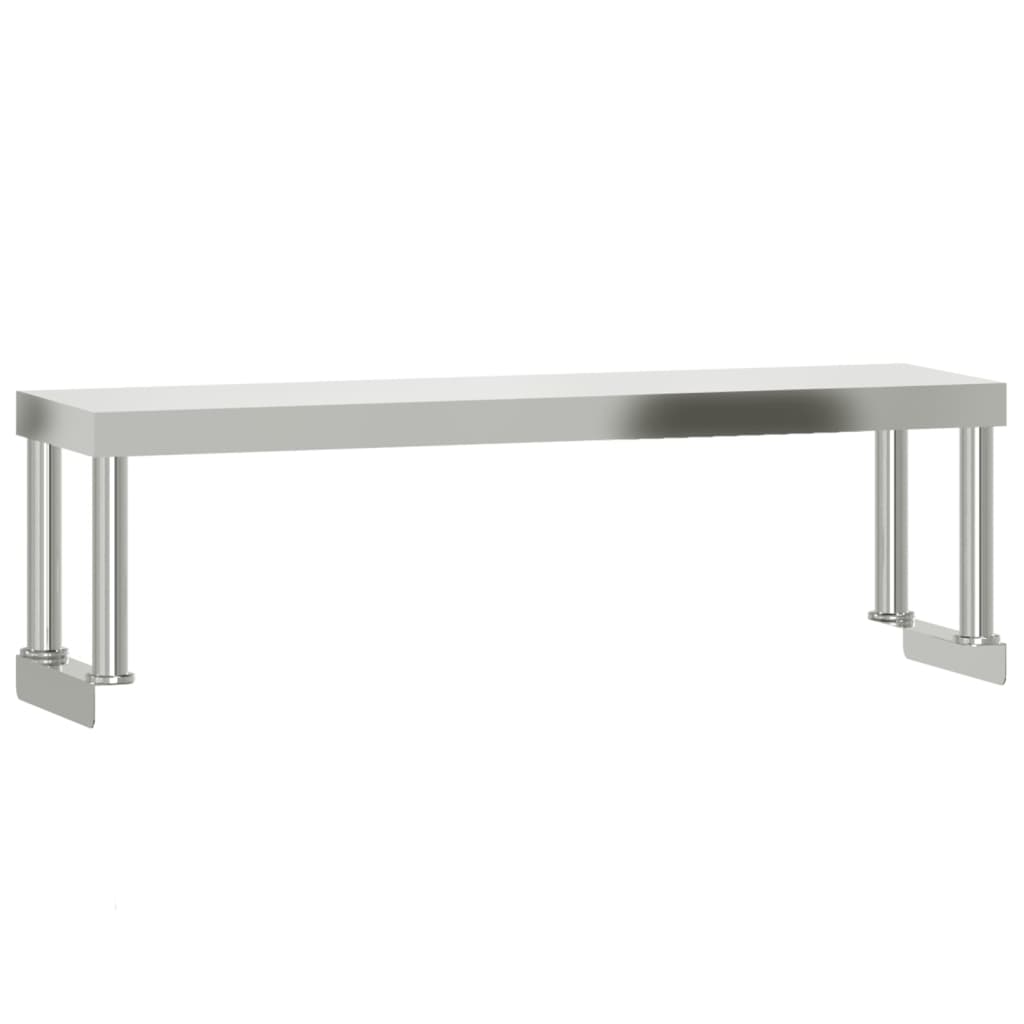 vidaXL Aufsatzboard für Küchentisch 110x30x35 cm Edelstahl