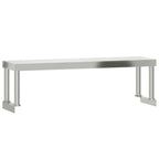 vidaXL Aufsatzboard für Küchentisch 110x30x35 cm Edelstahl