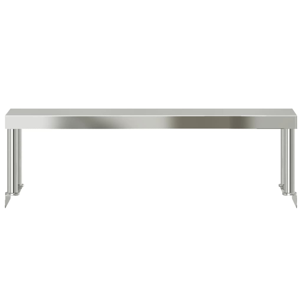 vidaXL Aufsatzboard für Küchentisch 110x30x35 cm Edelstahl