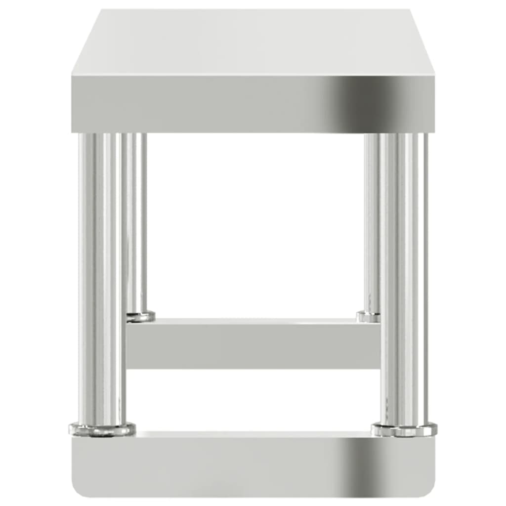vidaXL Aufsatzboard für Küchentisch 110x30x35 cm Edelstahl