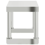 vidaXL Aufsatzboard für Küchentisch 110x30x35 cm Edelstahl