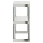 vidaXL Aufsatzboard für Küchentisch 2 Ablagen 110x30x65 cm Edelstahl