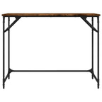 vidaXL Schreibtisch Räuchereiche 100x45x76 cm Holzwerkstoff und Stahl