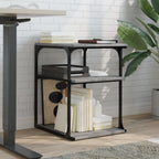vidaXL Druckerständer 3 Ablagen Grau Sonoma 43x48x64 cm Holzwerkstoff