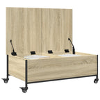 vidaXL Couchtisch mit Rollen Sonoma-Eiche 91x55x34 cm Holzwerkstoff