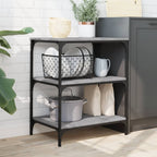 vidaXL Küchenwagen Grau Sonoma 60x41x76 cm Holzwerkstoff