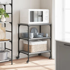 vidaXL Küchenwagen Grau Sonoma 60x41x76 cm Holzwerkstoff