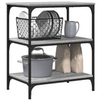 vidaXL Küchenwagen Grau Sonoma 60x41x76 cm Holzwerkstoff