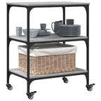 vidaXL Küchenwagen Grau Sonoma 60x41x76 cm Holzwerkstoff