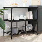 vidaXL Küchenwagen Schwarz 100x50x95 cm Holzwerkstoff